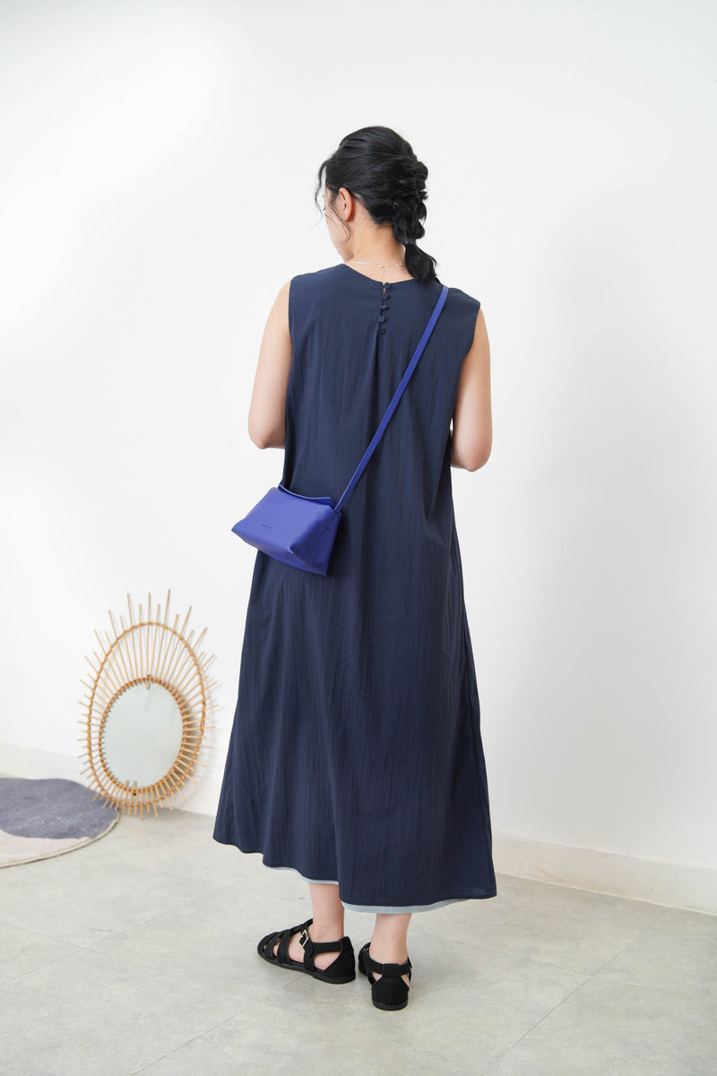 Navy double layer dress