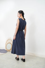 Navy double layer dress