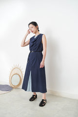 Navy double layer dress