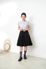 Baby blue pleats top