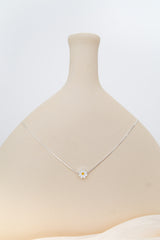 925 silver color dotted necklace