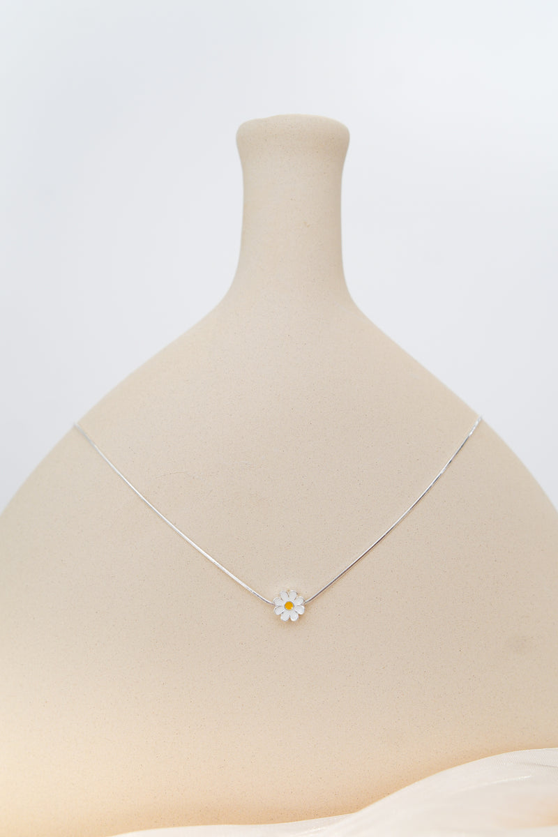 925 silver color dotted necklace