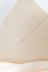 925 silver color dotted necklace