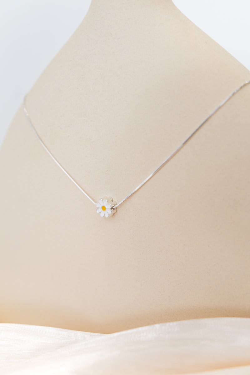 925 silver color dotted necklace