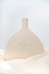 925 silver color dotted necklace