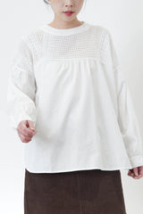 White crochet shirt blouse