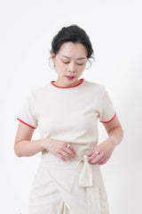 Ivory Tee w/ contrast color