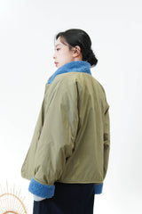 Green 2 ways fleece jacket