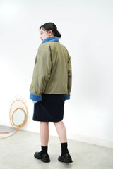 Green 2 ways fleece jacket