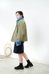 Green 2 ways fleece jacket