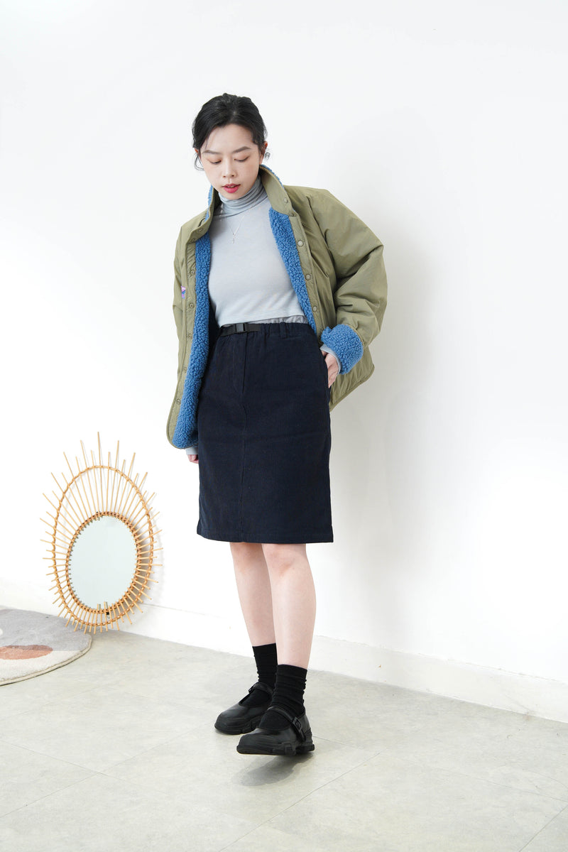 Green 2 ways fleece jacket