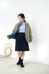 Navy corduroy skirt w/ belt