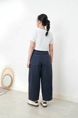 Light blue tone tweed top