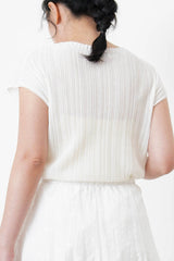 White pleats top