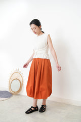 White knit vest w/ knot waist
