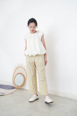 White bubble blouse