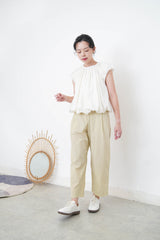 White bubble blouse