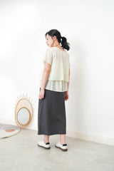 Light green linen set in 2 ways
