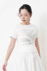 White tee top with paint