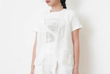 White lace vest with buttons