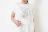 White tee top with paint