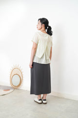 Light green linen set in 2 ways