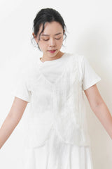 White tee top with paint