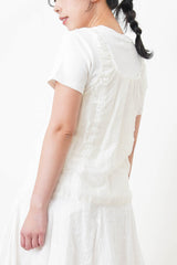 White lace vest with buttons