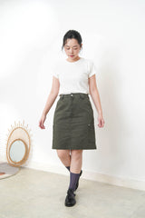 Army green skirt w/ pockets