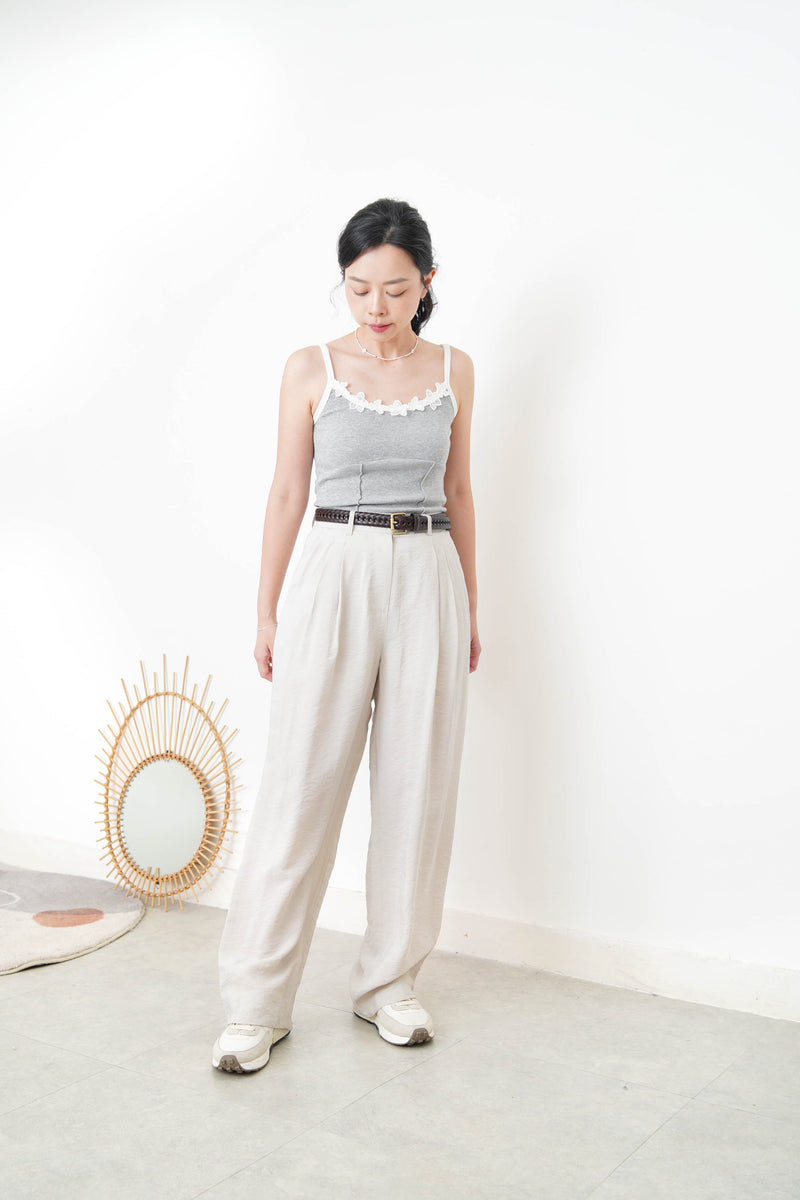 Cami vest w/ floral embroidery