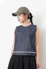 Denim vest w/ pocket