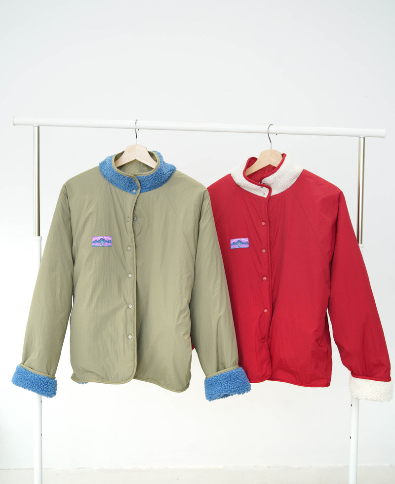 Green 2 ways fleece jacket