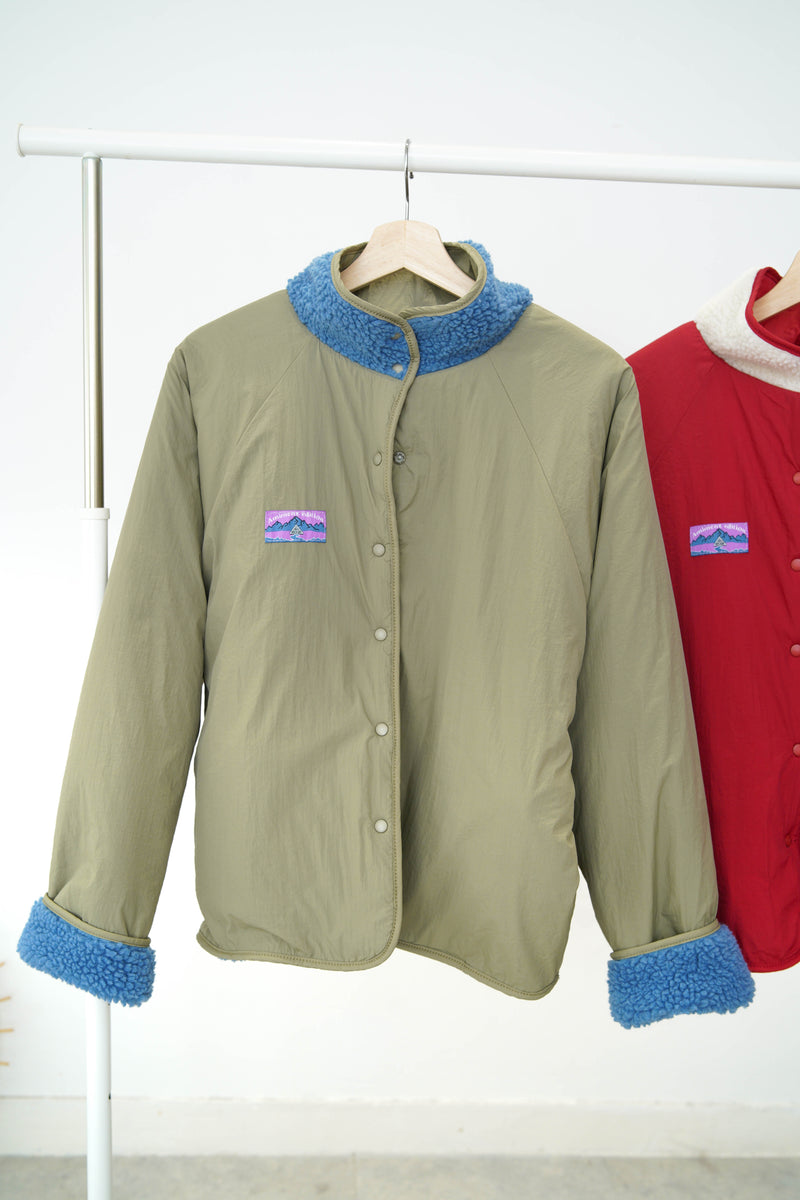 Green 2 ways fleece jacket