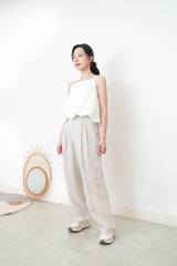 White texture cami vest in balloon shape