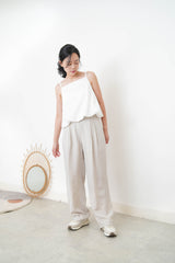 White texture cami vest in balloon shape