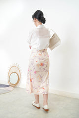 White silky smooth chiffon shirt