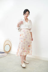White silky smooth chiffon shirt