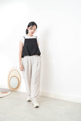 Black texture cami vest in balloon shape