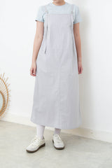 Light grey A cut overall dress w/ adj. straps
