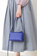 2 ways purple pillow bag w/ premium leather