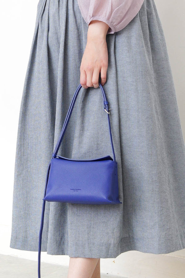 2 ways purple pillow bag w/ premium leather