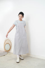 Light grey A cut overall dress w/ adj. straps