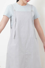 Light grey A cut overall dress w/ adj. straps