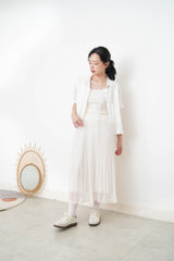 White double layering short sleeve shirt