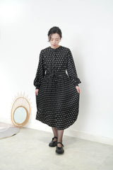 Black wool coat w/ detail outline design