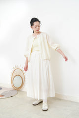 Butter yellow smooth soft outer w/ mesh collar