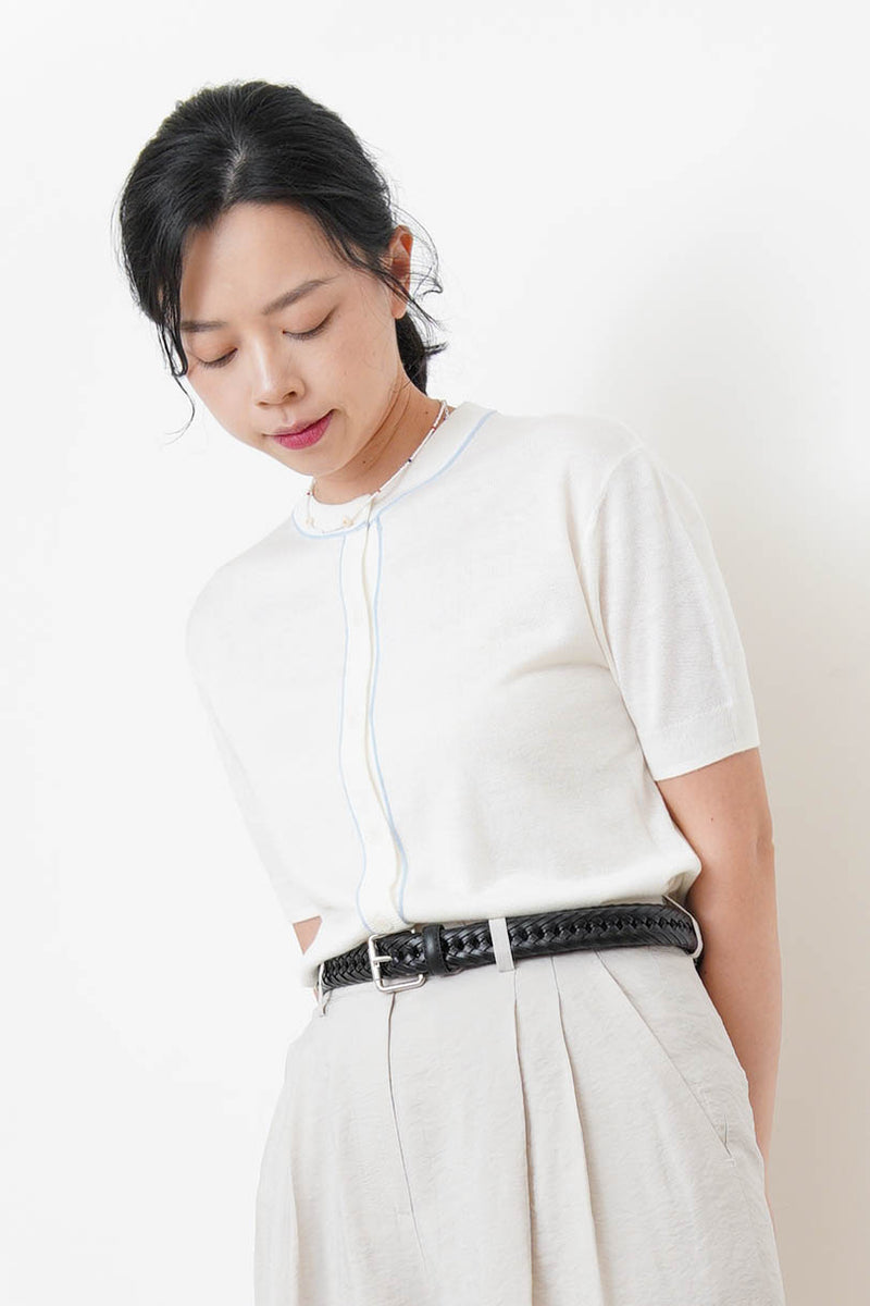 White outline summer cardigan