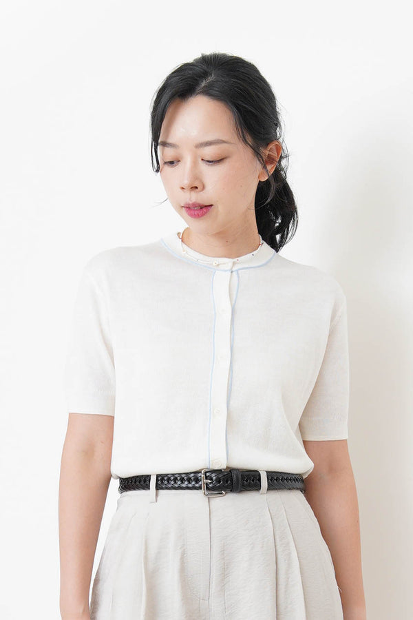 White outline summer cardigan