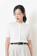 Leather woven belt