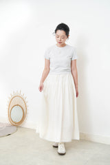 White stripes minimal cutting Tee